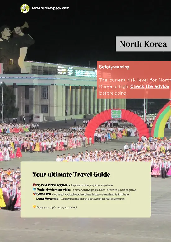 example page 0 from our offline Travel Guide for North Korea